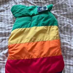 Rainbow dog coat